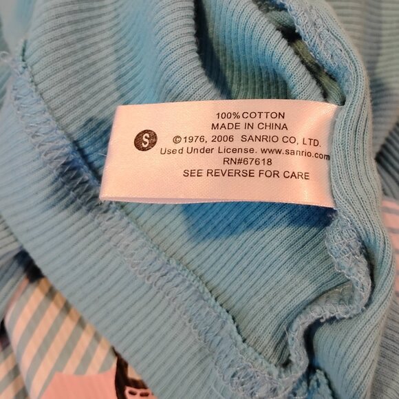 HELLO KITTY 100% COTTON LIGHT BLUE TANK TOP SMALL USED - Picture 11 of 11